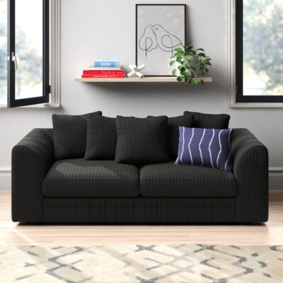 3 Seater Sofa Set Zipcode Design (Black) Furnitures House
