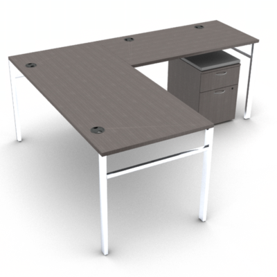 New Mod Laminate L-Station Work Table
